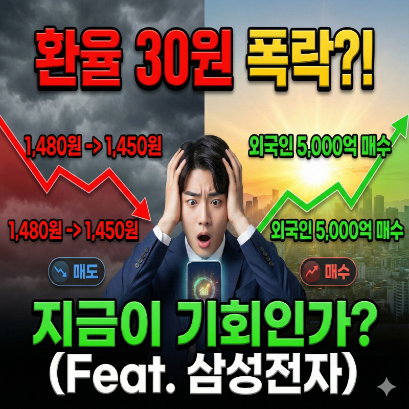 12월 24일 주식마감시황 1,480원 뚫리자 칼 빼든 정부, 외국인은 '5천억' 베팅했다