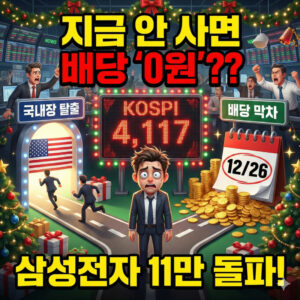 삼성전자 11만원 돌파! 배당 막차 타려면 '오늘'이 기회? (12/24 마감시황)