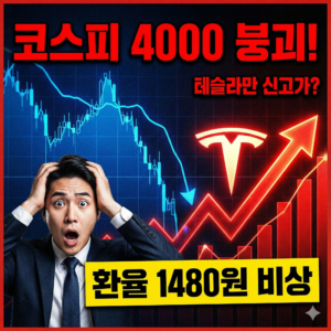 [주식시황] 2025.12.17. 4000선 붕괴된 코스피 환율 1480원 위협, 테슬라 독주가 미칠 영향, 혼조세 미국증시와 5년래 최저 유가 오늘 국내 주식 시장 대응 전략