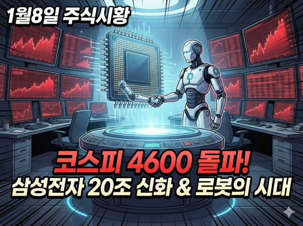 1월8일 주식시황 반도체·로봇이 이끄는 신세계, 소외되지 않으려면(1월7일마감시황)