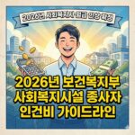 2026년 보건복지부 사회복지시설 종사자 인건비 가이드라인