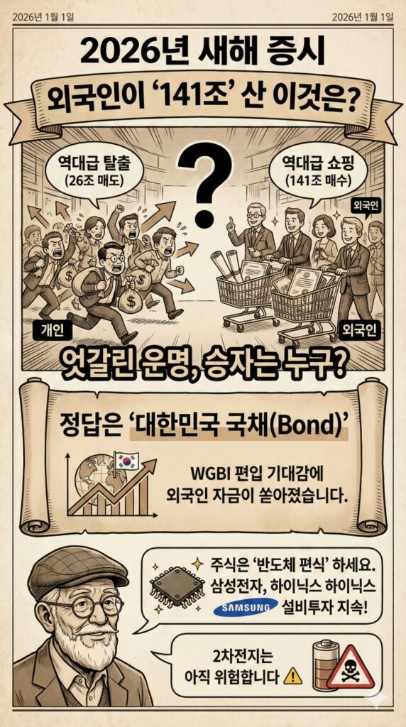 2026년 주식 시장 전망: 25년 폐장 상세 분석, 코스피 4,200 시대, 왜 개미들은 역대급 '탈출'을 선택했나?