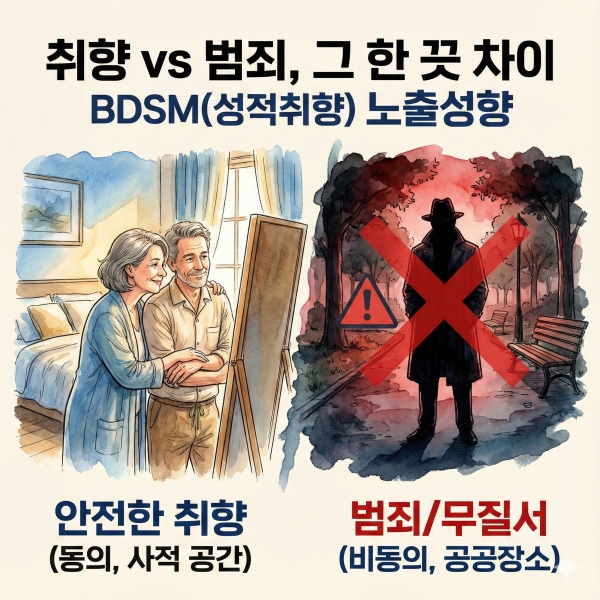 BDSM(성적취향) 노출 성향(Exhibitionism), 단순한 취향일까 치료가 필요한 병일까? 부부를 위한 심층 가이드 2 BDSM(성적취향) 노출 성향(Exhibitionism), 단순한 취향일까 치료가 필요한 병일까