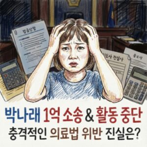 박나래 활동 중단 사태, 1억 손배소와 의료법 위반의 진실은