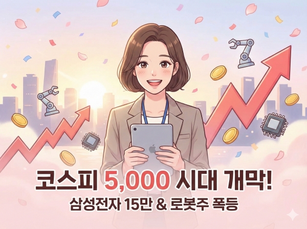 주식마감시황 2026.01.23. 꿈의 5,000피 시대 개막! 삼성전자 15만전자 등극과 로봇주 대폭발