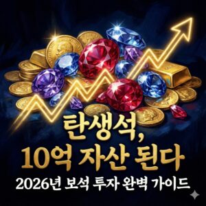 탄생석 의미와 가격 전설부터 10억 버는 투자 비법 (2026년 판)