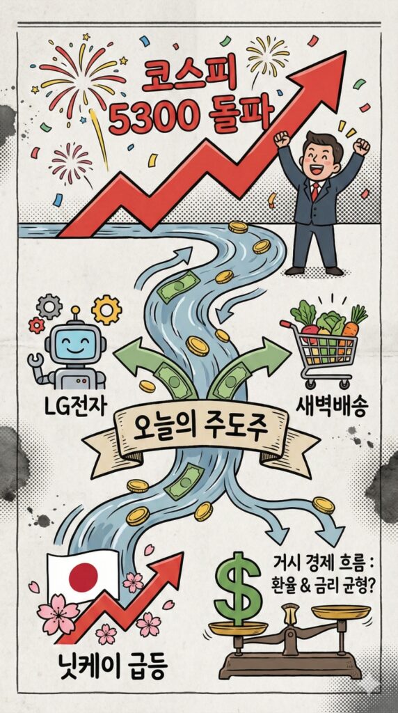 주식마감시황 2026년2월11일 트럼프 리스크 속 닛케이 5만 7천 돌파, K-증시 주도 섹터 완벽 분석