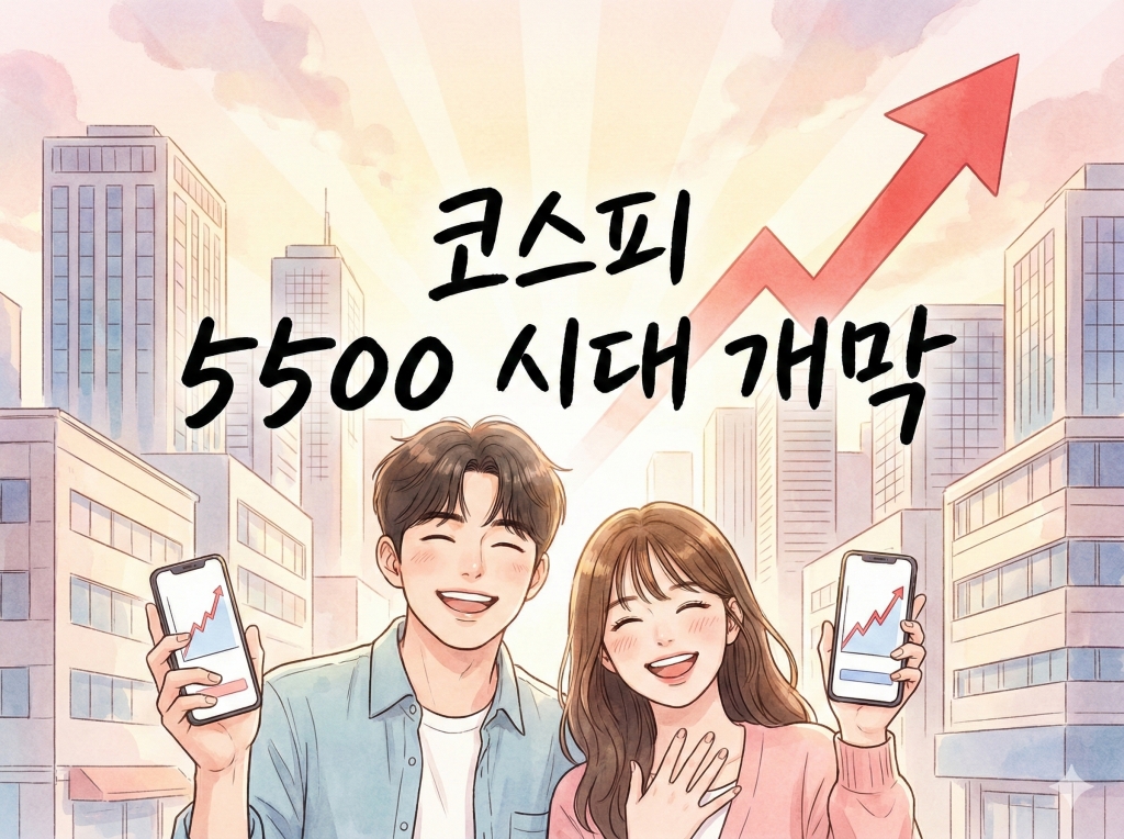 주식마감시황 드디어 열리는 코스피 5500의 문, 당신은 올라탈 준비가 되셨습니까