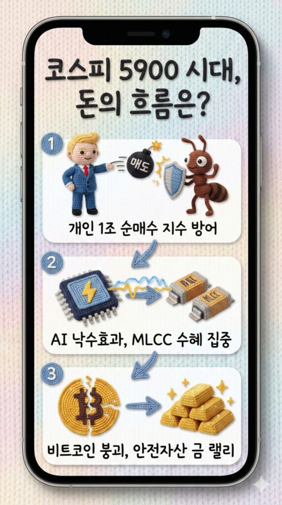 주식마감시황: "이런, 나만 못 벌었어?" 외국인이 1조를 팔아치운 오늘, 개미들이 쓸어 담은 2026년 주도 섹터의 진실