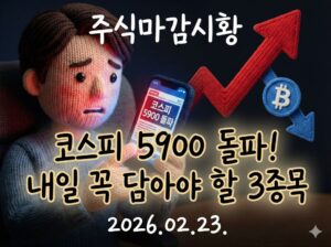 주식마감시황: "이런, 나만 못 벌었어?" 외국인이 1조를 팔아치운 오늘, 개미들이 쓸어 담은 2026년 주도 섹터의 진실