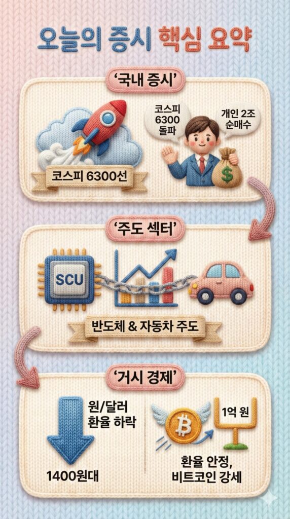 주식마감시황 코스피 6300 뚫은 반도체·자동차 랠리 심층 분석! (ft. 삼성전자 1조 달러, ISA 비과세 혜택)