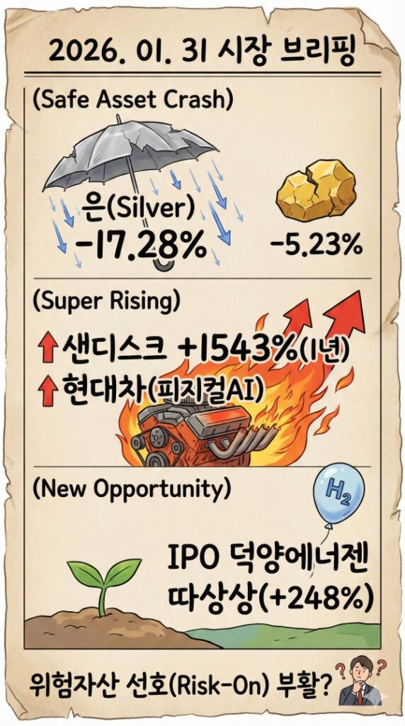 주식마감시황(1월30일): 은(Silver) 17% 폭락의 의미 안전자산에서 위험자산으로 머니무브 포착 2 주식마감시황(1월30일): 은(Silver) 17% 폭락의 의미 안전자산에서 위험자산으로 머니무브 포착