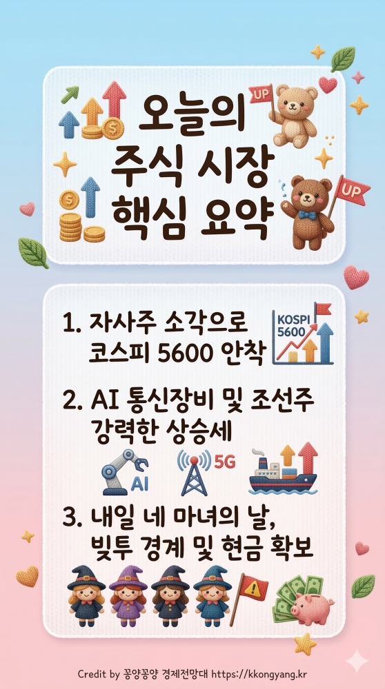 증시대응전략:(2026년3월12일) "내 계좌만 파란색이라면?" 코스피 5600 돌파 속 숨겨진 진짜 주도주 3가지 2 증시대응전략(2026년3월12일) 내 계좌만 파란색이라면? 코스피 5600 돌파 속 숨겨진 진짜 주도주 3가지