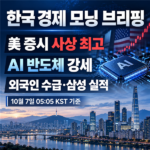 Home 11 AI반도체 강세와 국내 반도체 실적 경계, 2026년 10월 7일 한국 경제 모닝 브리핑