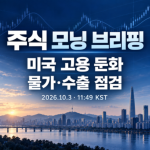 Home 25 주식모닝브리핑: 2026년 10월 3일 수주·물가·미국 고용 점검
